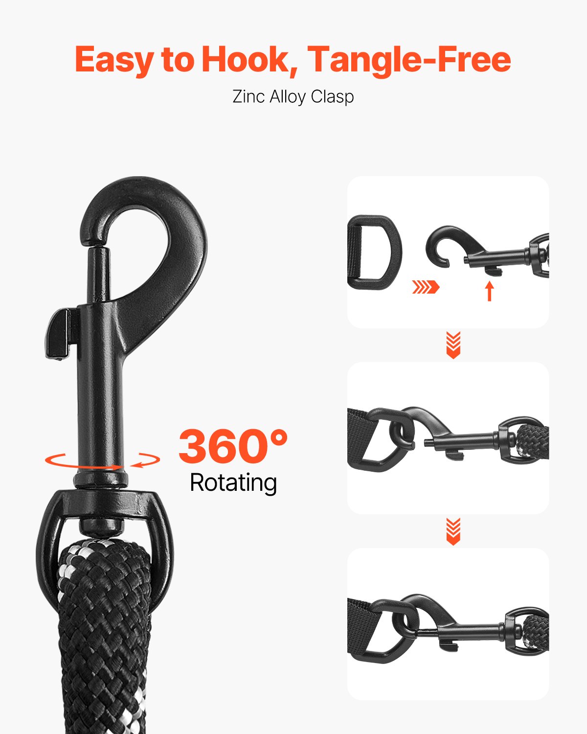 Rope Dog Leash, 6ft Heavy Duty Dog Leash With Comfortable Padded