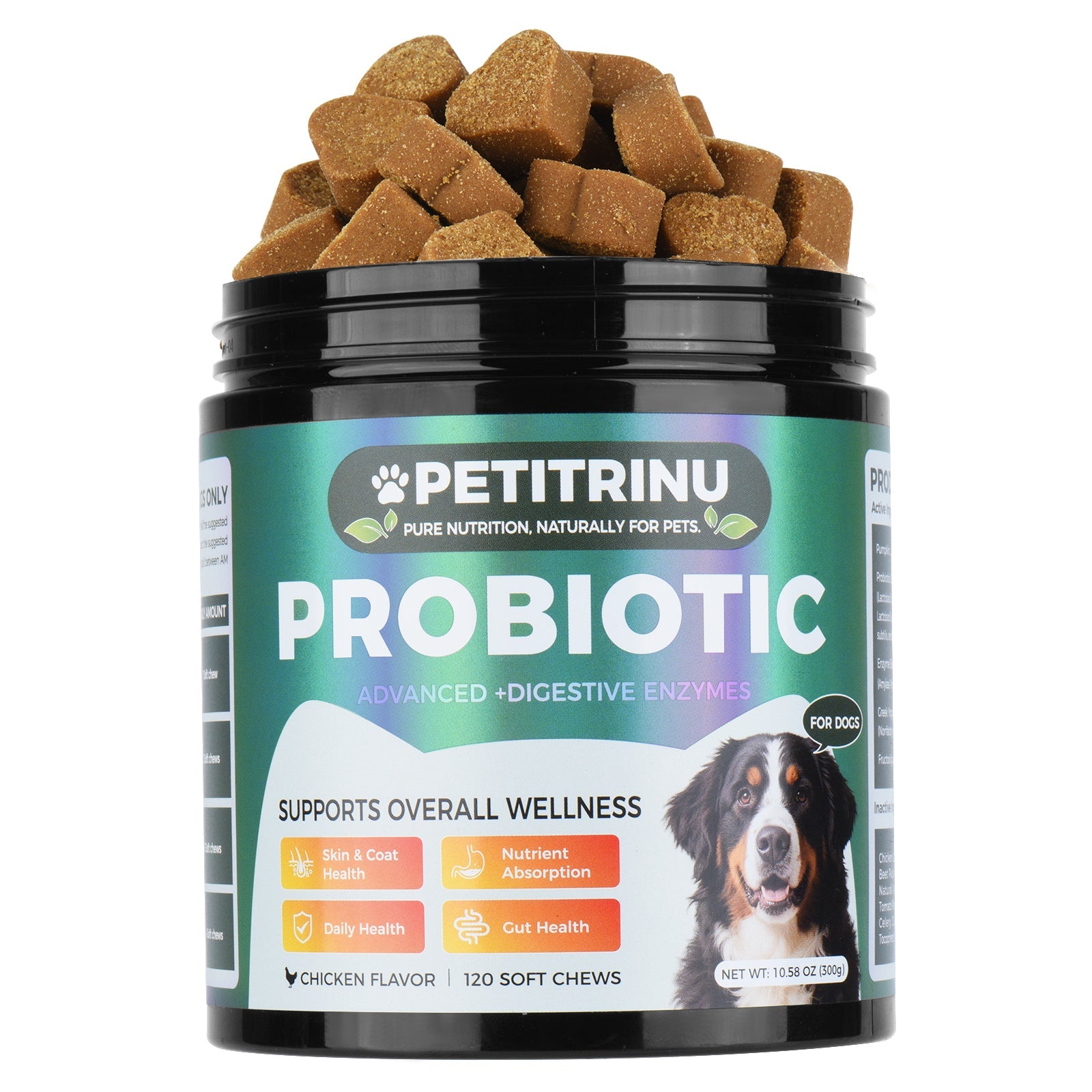 Comprehensive Dog Probiotic & Digestive Enzymes Supplement, 120 Soft